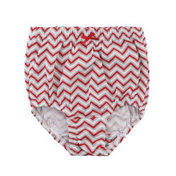 Girls Grey and Red Zig Zag Design Panty